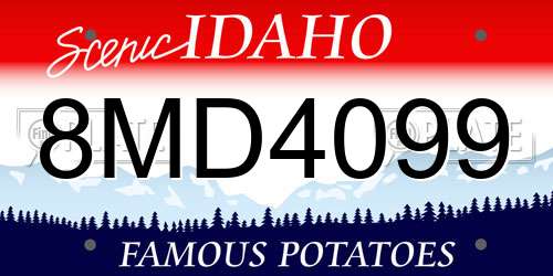 8MD4099 Idaho License Plate