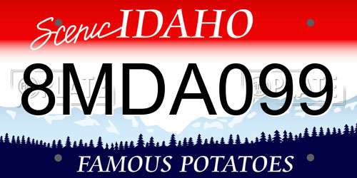 8MDA099 Idaho License Plate