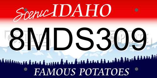 8MDS309 Idaho License Plate