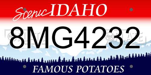 8MG4232 Idaho License Plate