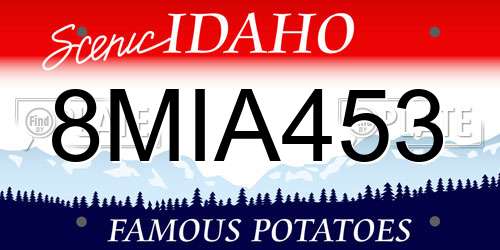 8MIA453 Idaho License Plate