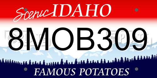 8MOB309 Idaho License Plate