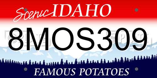 8MOS309 Idaho License Plate