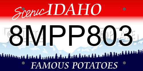 8MPP803 Idaho License Plate