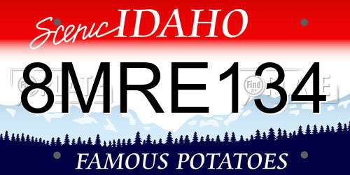 8MRE134 Idaho License Plate