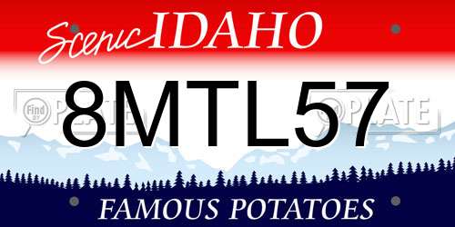 8MTL57 Idaho License Plate