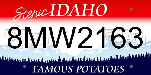 8MW2163 Idaho License Plate