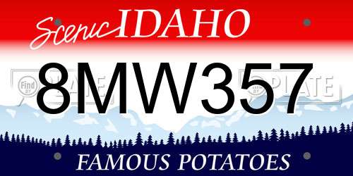 8MW357 Idaho License Plate
