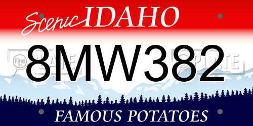 8MW382 Idaho License Plate