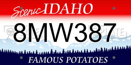 8MW387 Idaho License Plate