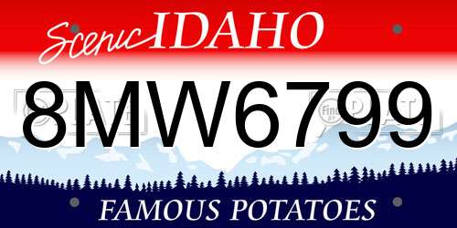 8MW6799 Idaho License Plate