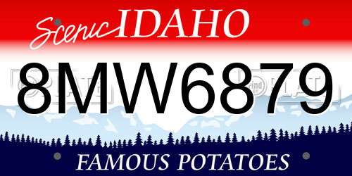 8MW6879 Idaho License Plate