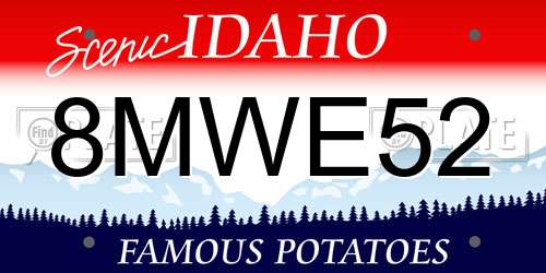 8MWE52 Idaho License Plate