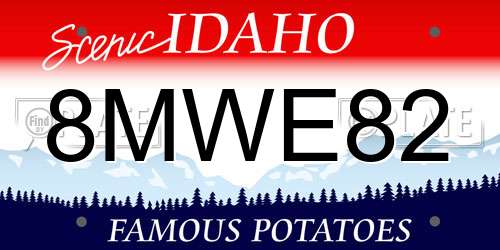 8MWE82 Idaho License Plate