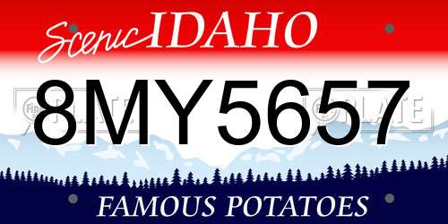 8MY5657 Idaho License Plate