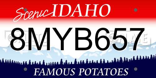 8MYB657 Idaho License Plate
