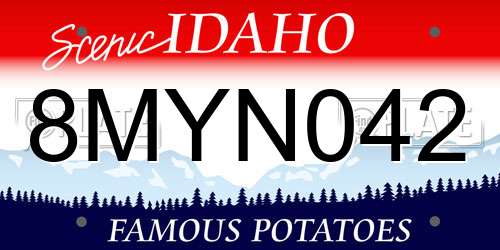 8MYN042 Idaho License Plate