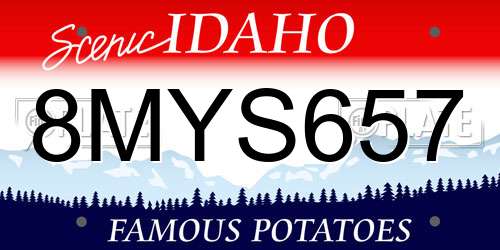 8MYS657 Idaho License Plate