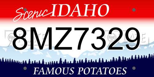 8MZ7329 Idaho License Plate