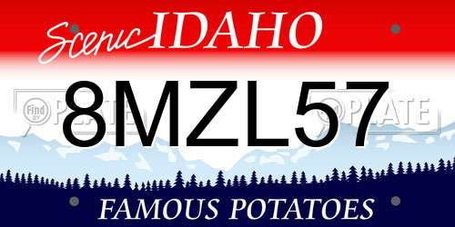 8MZL57 Idaho License Plate