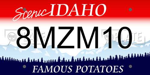 8MZM10 Idaho License Plate