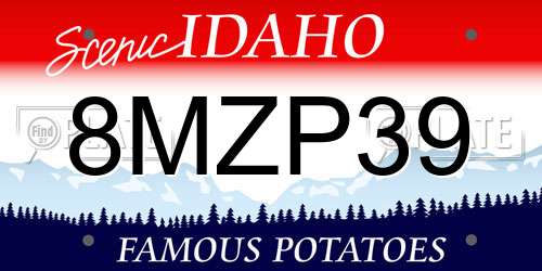 8MZP39 Idaho License Plate