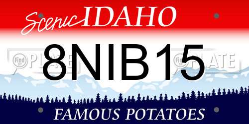 8NIB15 Idaho License Plate