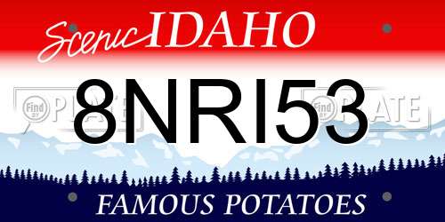 8NRI53 Idaho License Plate