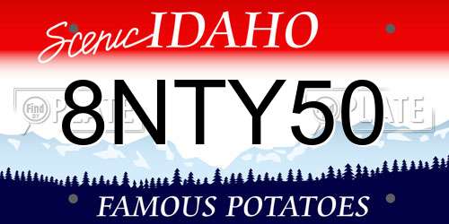 8NTY50 Idaho License Plate