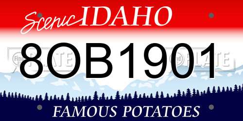 8OB1901 Idaho License Plate