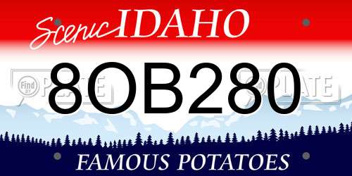 8OB280 Idaho License Plate