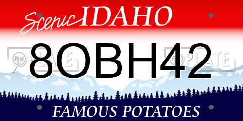 8OBH42 Idaho License Plate