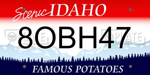 8OBH47 Idaho License Plate