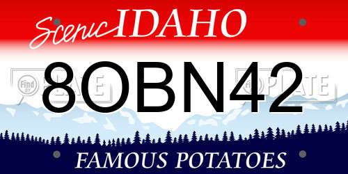 8OBN42 Idaho License Plate