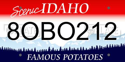 8OBO212 Idaho License Plate