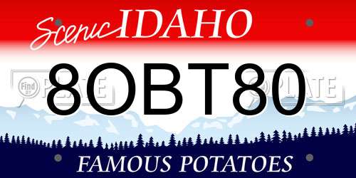 8OBT80 Idaho License Plate