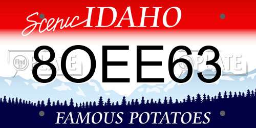 8OEE63 Idaho License Plate
