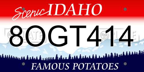 8OGT414 Idaho License Plate
