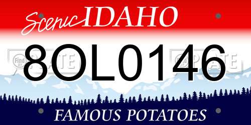 8OL0146 Idaho License Plate