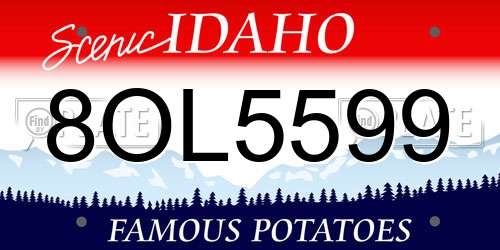 8OL5599 Idaho License Plate