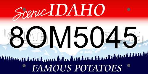 8OM5045 Idaho License Plate