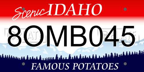 8OMB045 Idaho License Plate