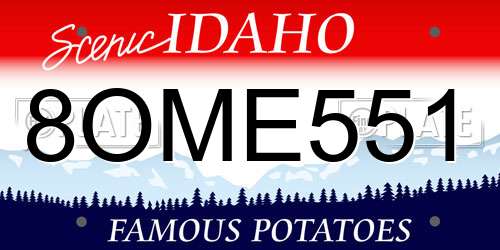 8OME551 Idaho License Plate