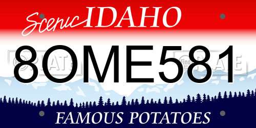 8OME581 Idaho License Plate
