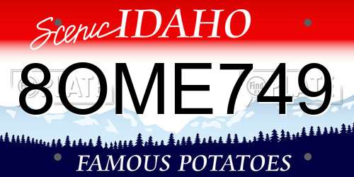 8OME749 Idaho License Plate