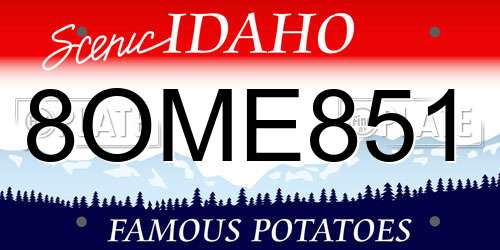 8OME851 Idaho License Plate