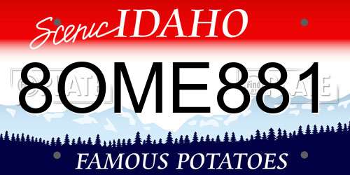8OME881 Idaho License Plate