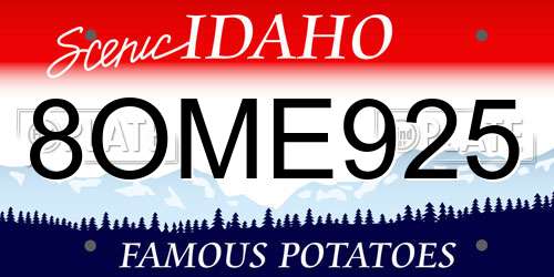 8OME925 Idaho License Plate