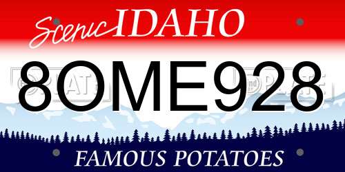 8OME928 Idaho License Plate