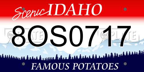 8OS0717 Idaho License Plate